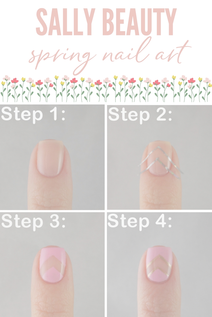 nail art tutorial spring nail art chevron pink nails